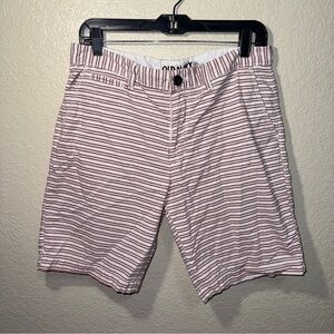 Old Navy Men’s Red & White Striped Shorts Size 32 Casual Summer Beach